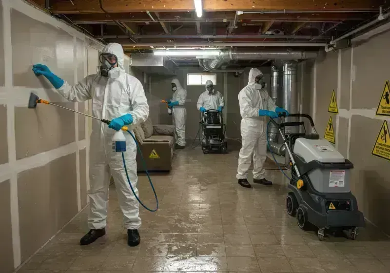 Basement Moisture Removal and Structural Drying process in Calhoun County, IL